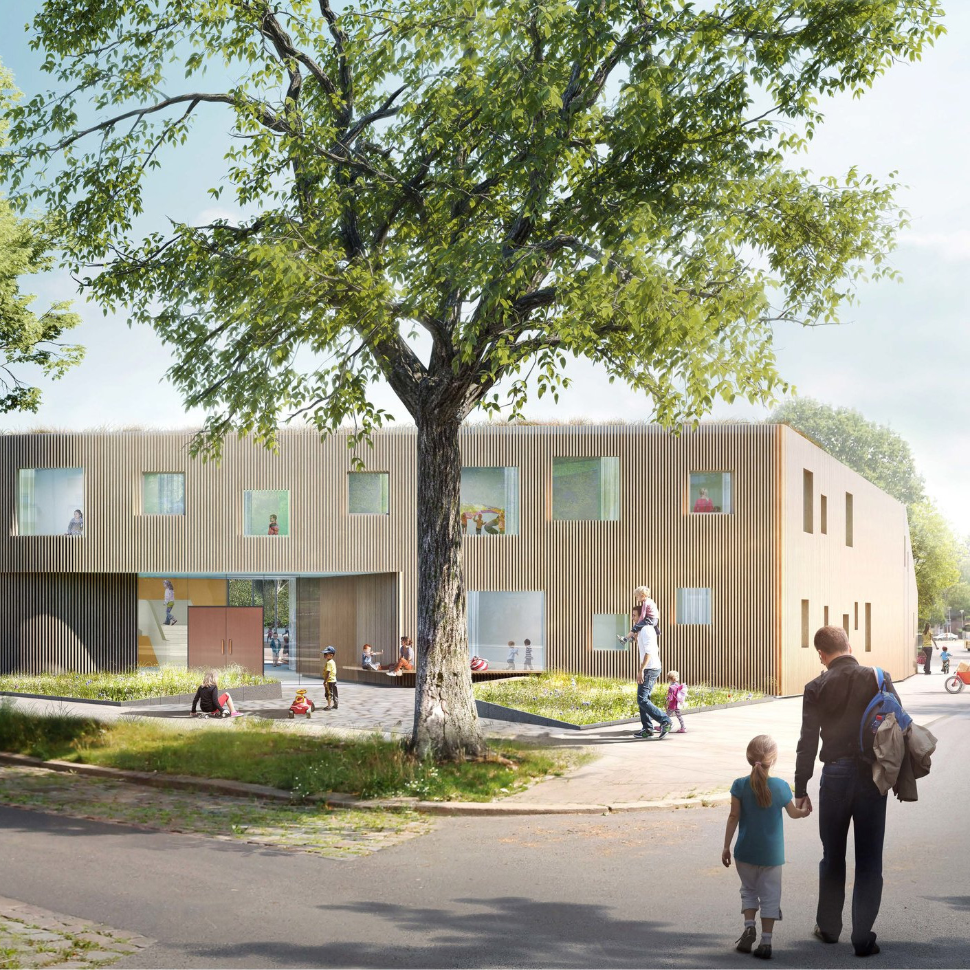 Neubau Kindertagesstätte Gudrunstraße © Ludloff Ludloff Architekten GmbH